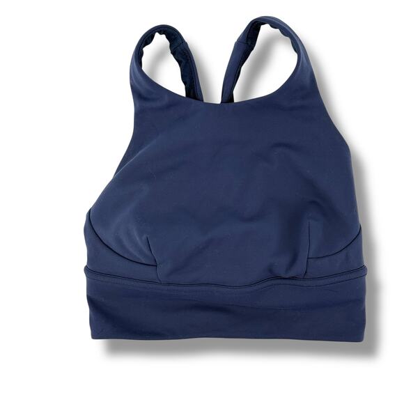Lululemon Wunder Train Longline Sports Bra Womens Size 2 Blue - Picture 1 of 4